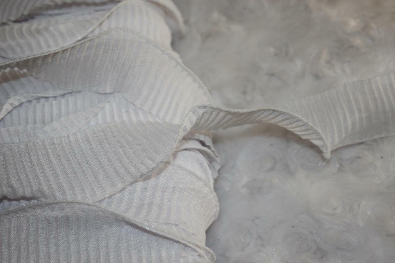 Amazon.com: New 5 Yards White Sheer Organza Accordion Pleated